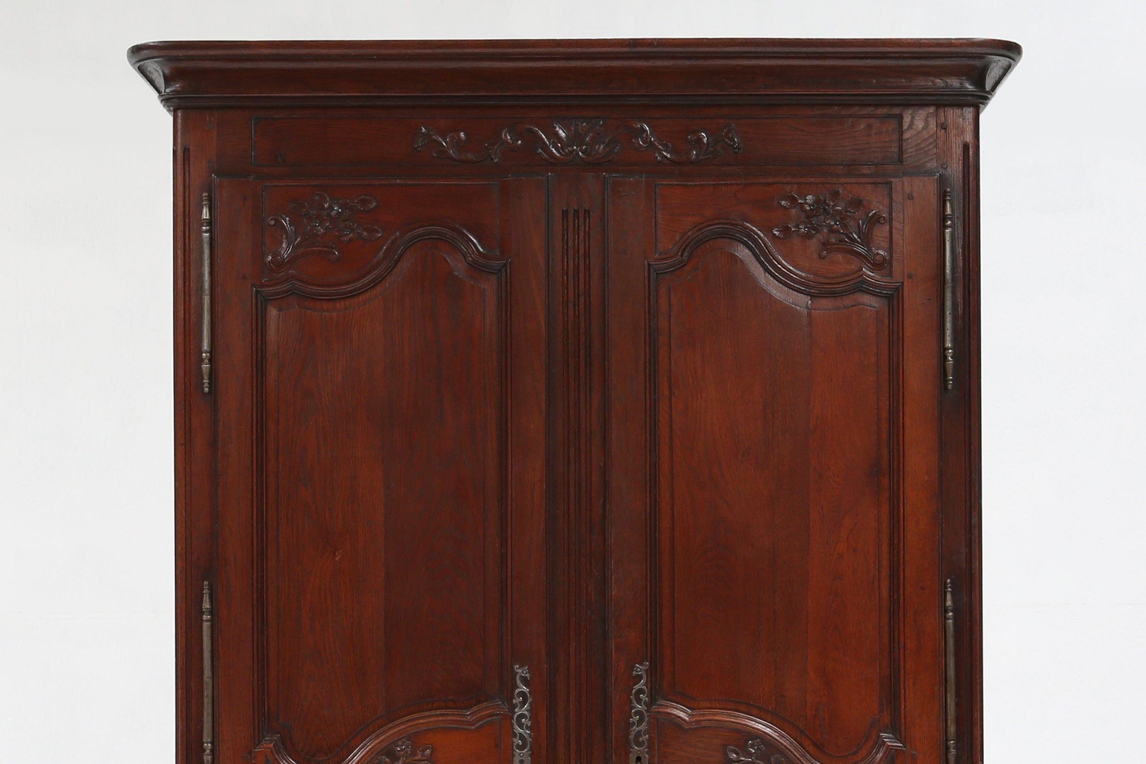 Large French antique carved bridal Armoire in Louis XVI style, ca. 1850thumbnail